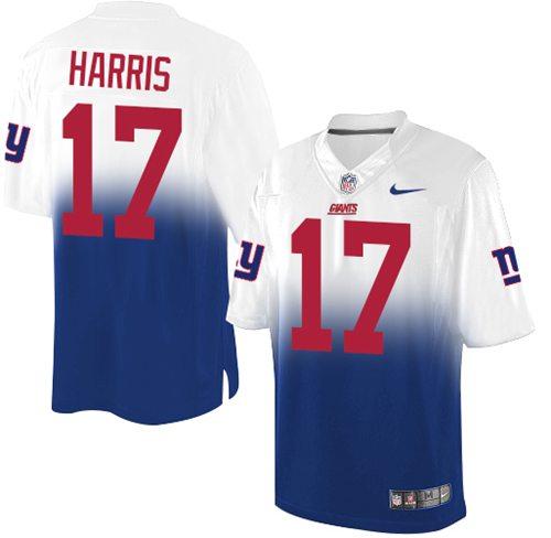 Nike Giants #17 Dwayne Harris Royal Blue/White Men's Stitched NFL Elite Fadeaway Fashion Jersey